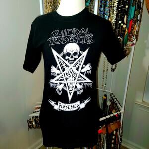 VINTAGE SUICIDAL TENDENCIES = POSSESSED TOUR SHIRT - SIZE ADULT XS